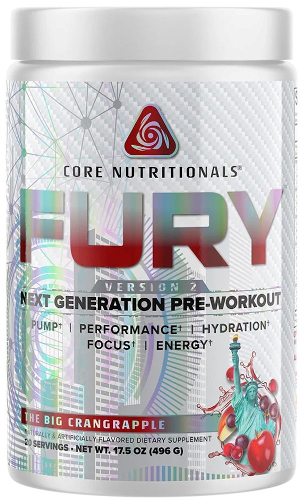 Core Nutritionals Fury V2 Pre-Workout black