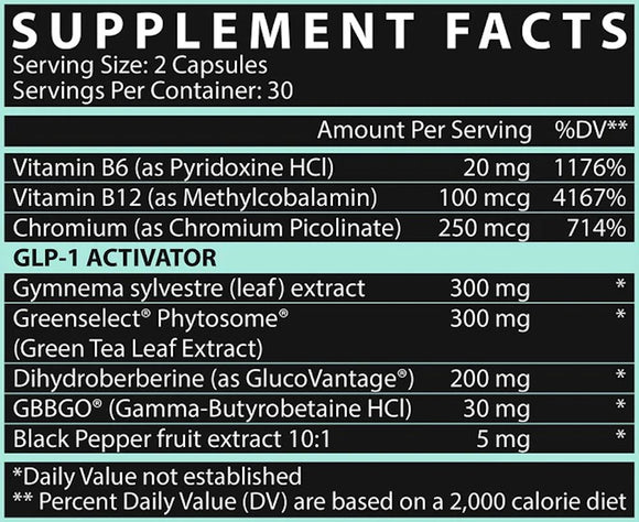 Nutrex GLP1+ Control|Fat Burner|Mass For Life|