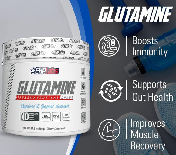 EHPLabs L-Glutamine Muscle Recovery|Glutamine|Mass For Life|