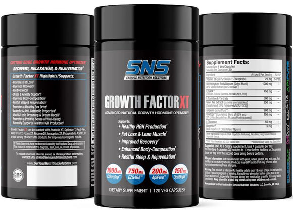 SNS Serious Nutrition Solutions Growth Factor XT 120 Capsules|Muscle Builder|Mass For Life|