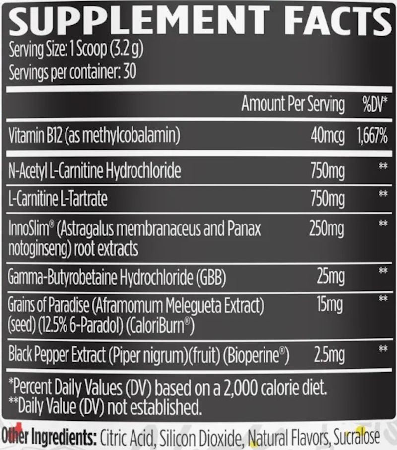 VMI Sports HEAT L-Carnitine Powder facts