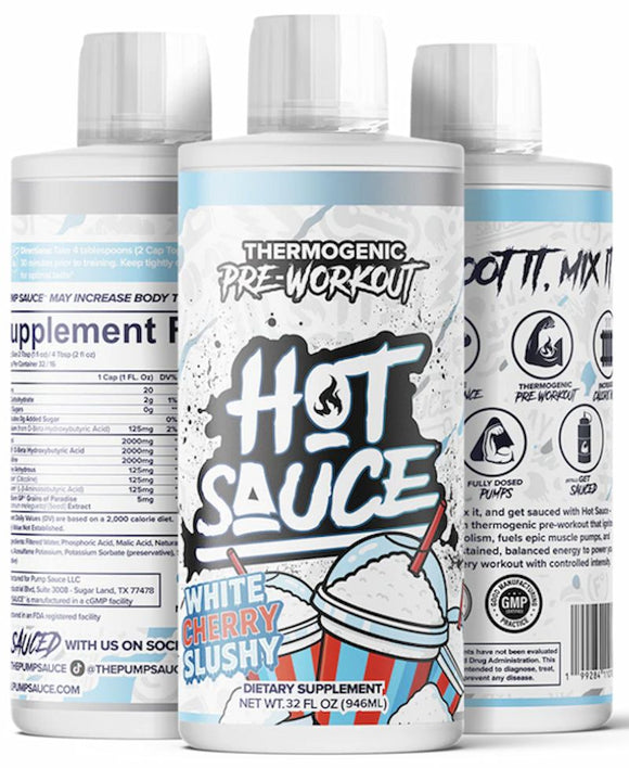 Pump Sauce Hot Sauce White Cherry Slushy|Muscle Pumps|Mass For Life|
