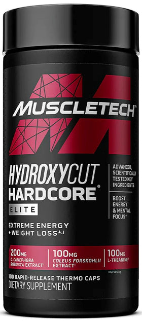 MuscleTech Hydroxycut Hardcore Elite 100 caps|Appetite Control|Mass For Life|