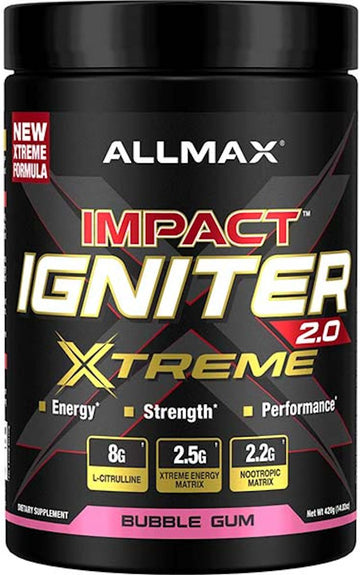 Allmax Impact Igniter Xtreme 2.0 New Formula Bubblegum (Copy)|Pre-Workout|Mass For Life|