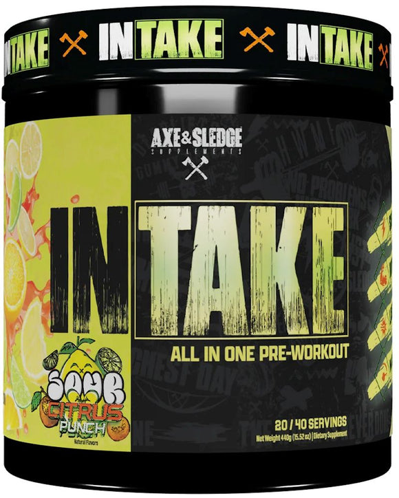 Axe & Sledge Intake All In One Pre-Workout 20/40 Servings|Pre Workout|Mass For Life|