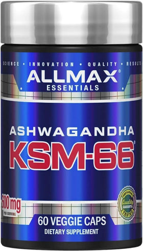AllMax Nutrition KSM-66 Ashwagandha|Test Booster|Mass For Life|