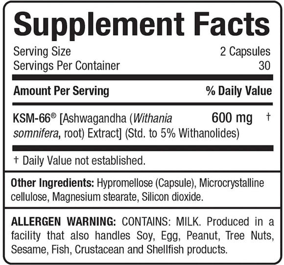 AllMax Nutrition KSM-66 Ashwagandha|Test Booster|Mass For Life|