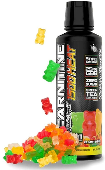 VMI Sports L-Carnitine 1500 HEAT 16oz PEZ Grape|Fat Burner|Mass For Life|
