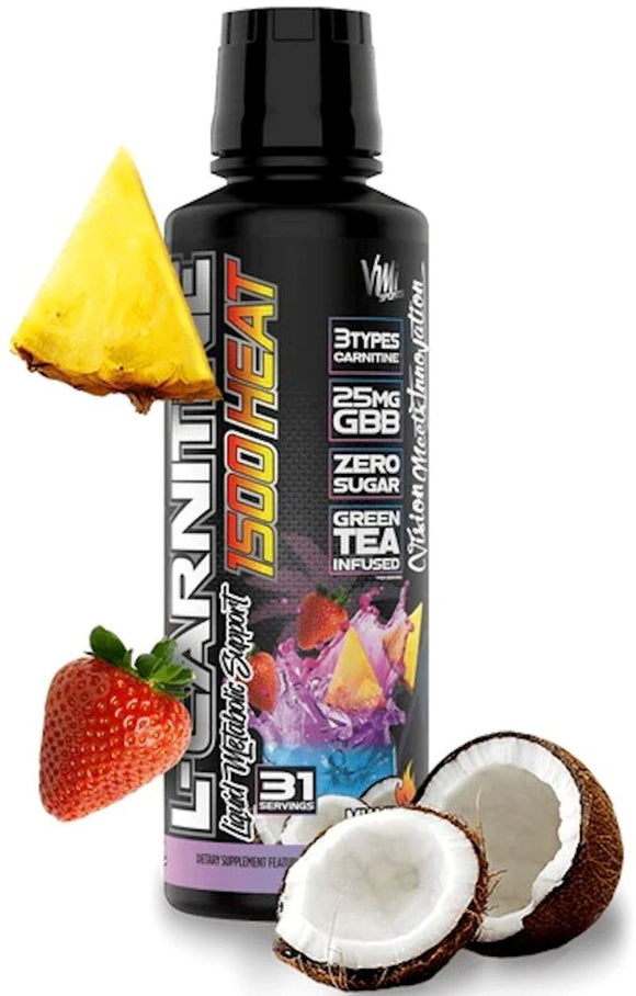 VMI Sports L-Carnitine 1500 HEAT 16oz PEZ Grape|Fat Burner|Mass For Life|