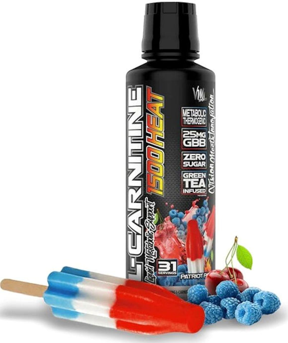 VMI Sports L-Carnitine 1500 HEAT 16oz PEZ Grape|Fat Burner|Mass For Life|