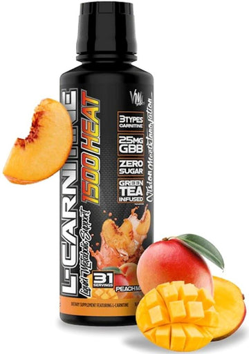 VMI Sports L-Carnitine 1500 HEAT 16oz PEZ Grape|Fat Burner|Mass For Life|