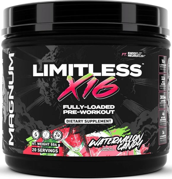 Magnum Nutraceuticals Limitless X16|Pre Workout|Mass For Life|