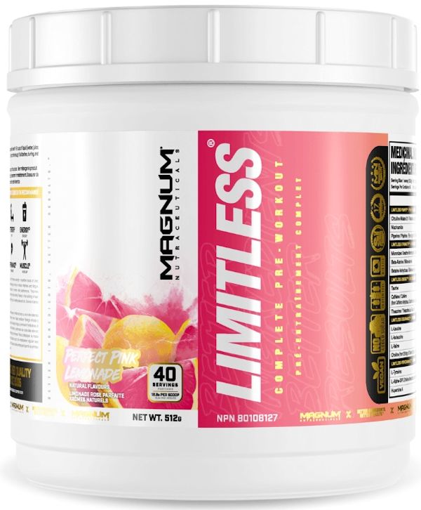 Magnum Nutraceuticals Limitless Pre-Workout n Recovery pink
