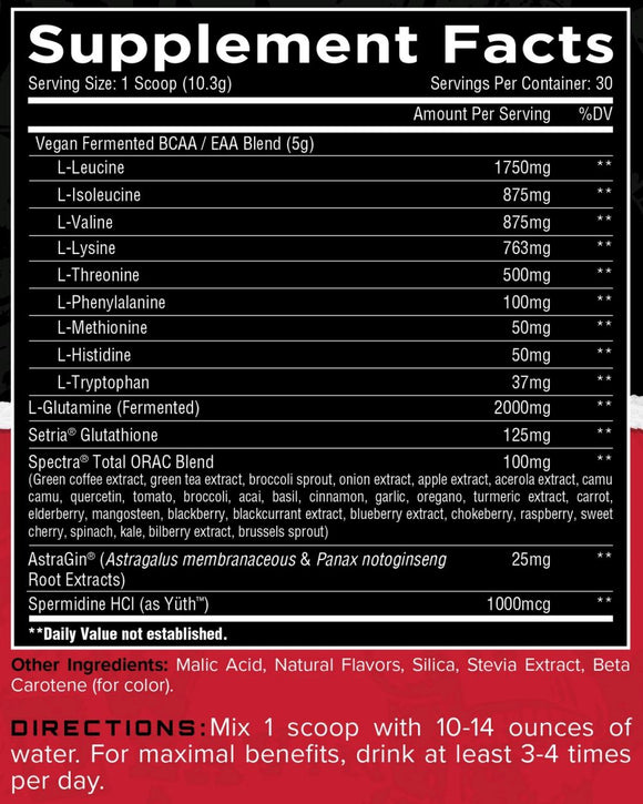 Unmatched Supps Longevity EAA|Glutamine|Mass For Life|