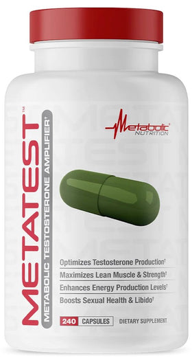 Metabolic Nutrition MetaTest 240 Capsules|Test Booster|Mass For Life|