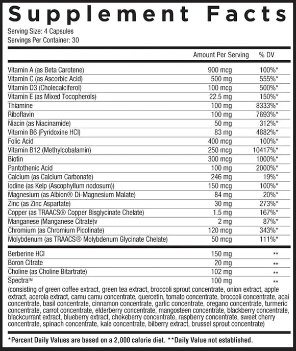 Core Nutritionals, Multi, Full Spectrum Multivitamin and Mineral, 120 caps
