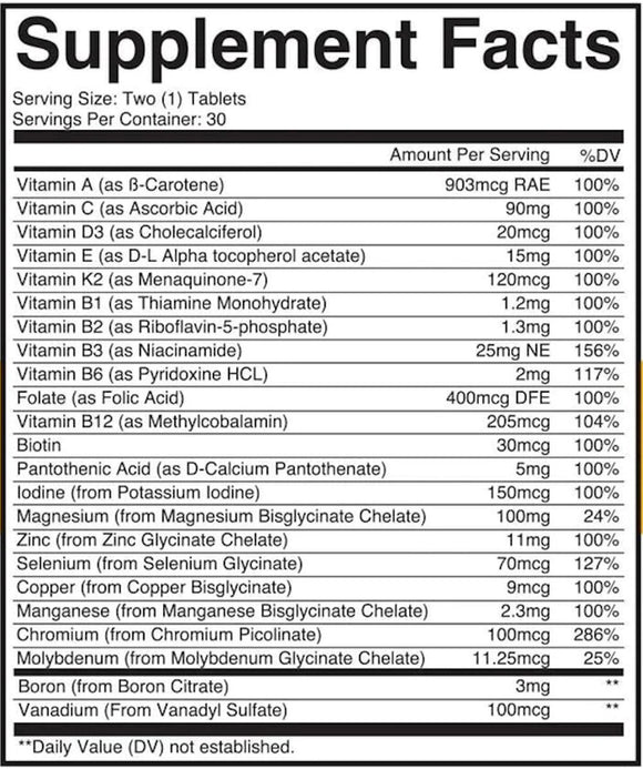 Condemned Labz Multi Vitamin - 60 Tablets|Multi Vitamin|Mass For Life|