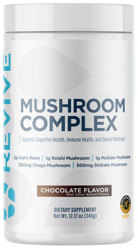 Revive MD Mushroom Complex Chocolate - 30 Servings|Immune Health|Mass For Life|