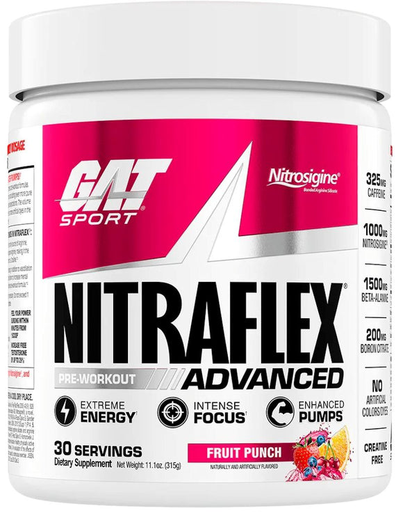 GAT Sport Nitraflex ADVANCED Pre-Workout|Test Booster|Mass For Life|