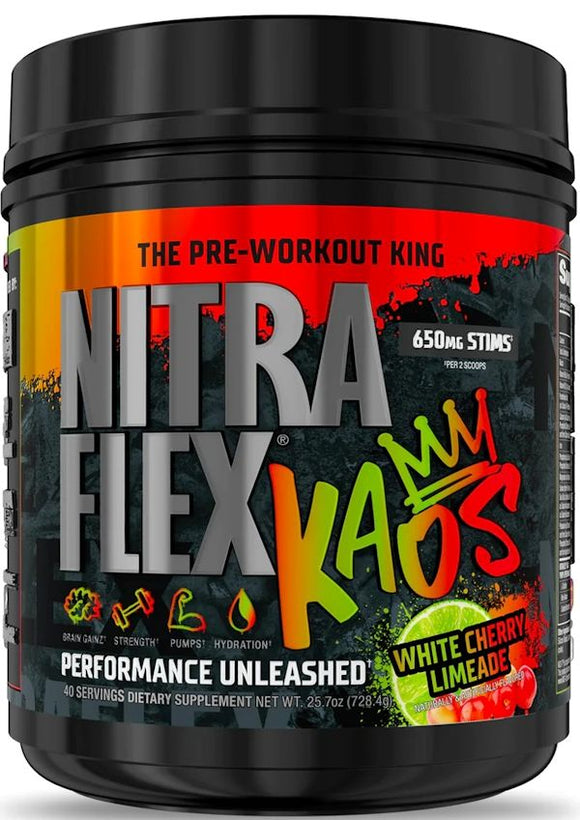 GAT Sport Nitra Flex Kaos King Of Pre-Workouts 40 Servings|Pre-Workout|Mass For Life|