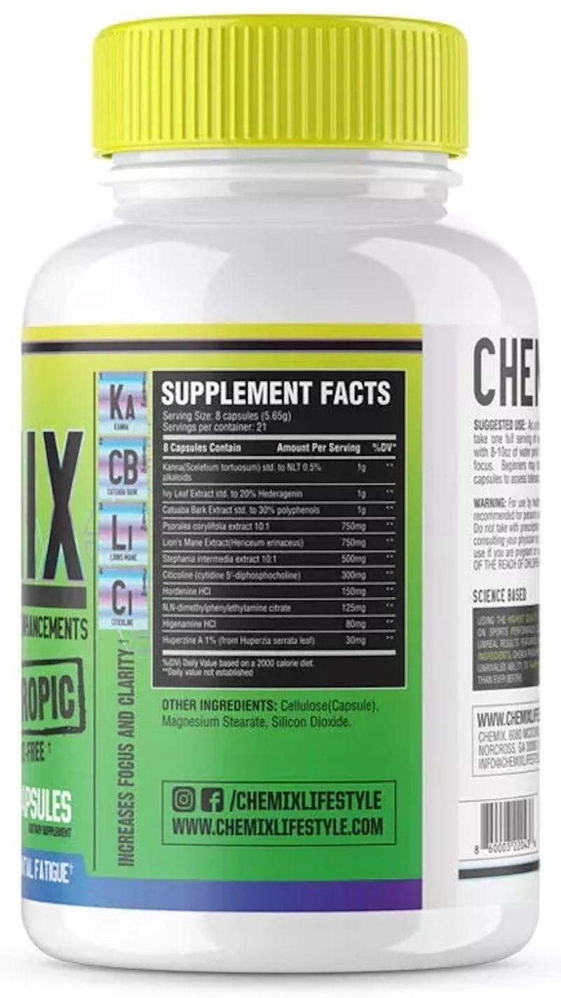 Chemix Nootropic Feel Good Caps|Mass For Life|Focus