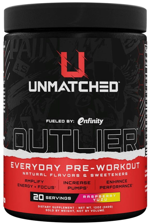 Unmatched Nutrition OUTLIER Raspberry Yuzu|Pre Workout|Mass For Life|