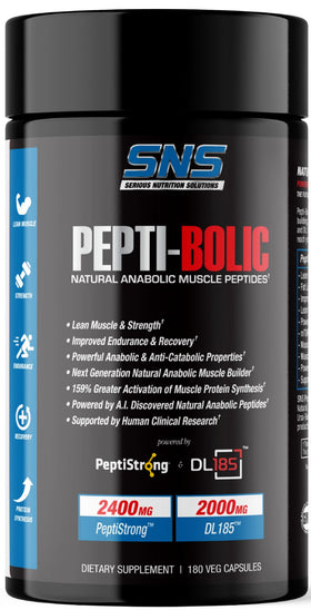 Serious Nutrition Solutions Pepti-Bolic 180 Capsules|Muscle Growth|Mass For Life|
