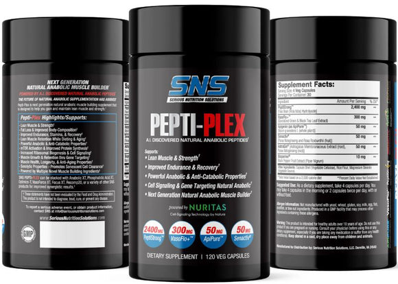 SNS Serious Nutrition Solutions Pepti-Plex 120 Cap|Muscle Builder|Mass For Life|