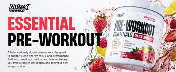Nutrex Pre-Workout Essentials|Pre Workout|Mass For Life|
