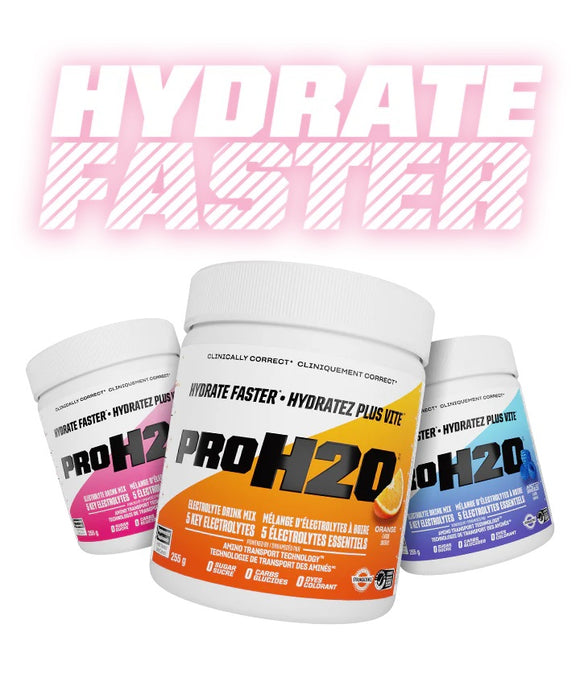 Pure Vita Labs PROH2O, sugar-free, zero-calorie, carb-free electrolyte drink mix|Pre Workout|Mass For Life|