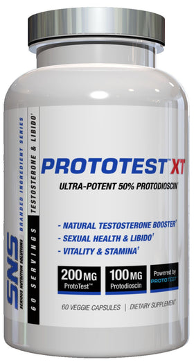 SNS Serious Nutrition Solutions ProtoTest XT - 60 Capsules|Test Booster|Mass For Life|
