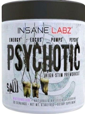 Insane Labz Psychotic SAW High Energy|Pre-Workout|Mass For Life|