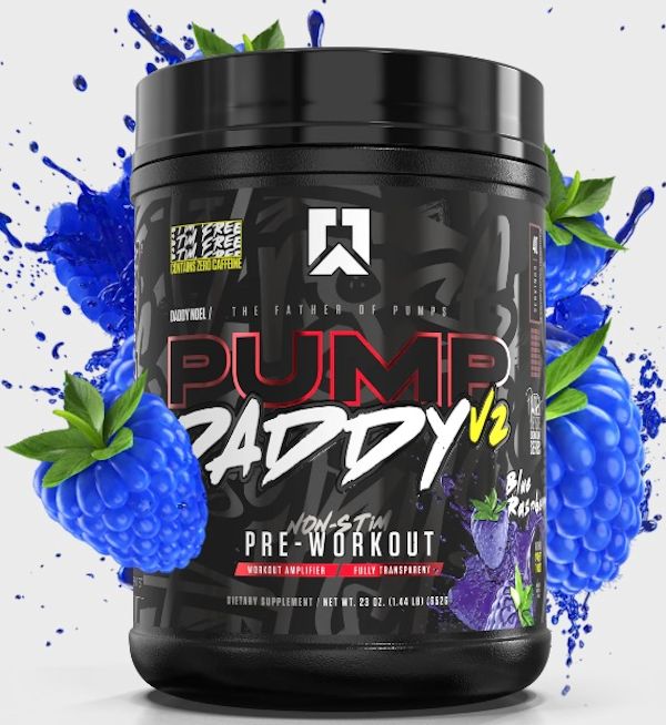 Ryse Supplements Pump Daddy V2 Pre-Workout blue raspberry