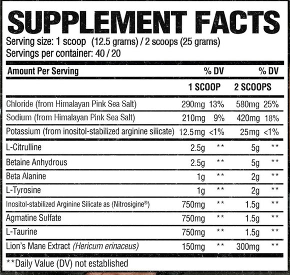 RAW Nutrition Pump Non Stim Pre-Workout 40 servings|Pre-Workout|Mass For Life|