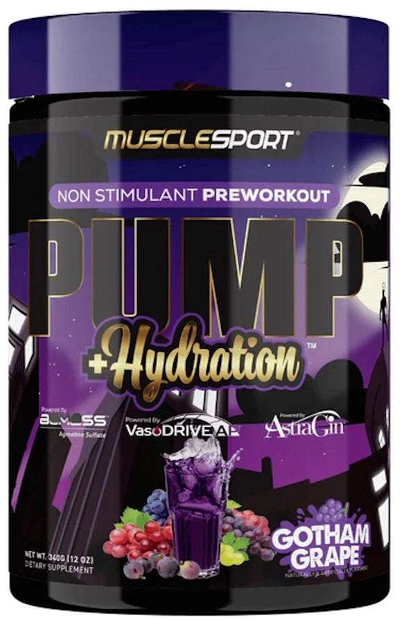 MuscleSport Pump+Hydration Non Stim Pre-workout 40 Servings|Pre Workout|Mass For Life|