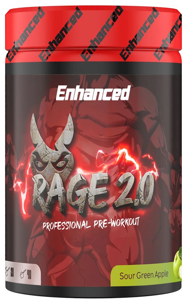 Enhanced Labs Rage 2.0 Pre-Workout 40 apple
