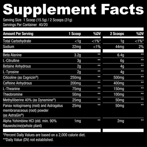 Ryse Supplements Stim Daddy High-Stimulant|Pre-Workout|Mass For Life|