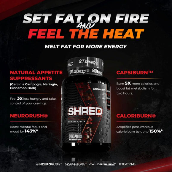 Enhanced Labs Shred|Fat Burner|Mass For Life|