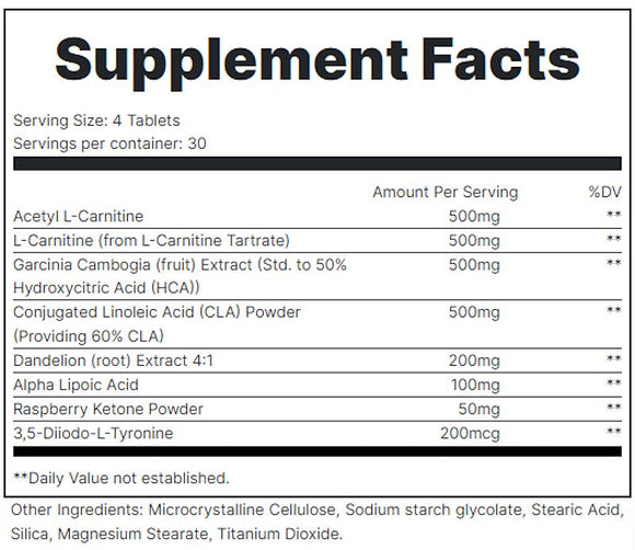 Redcon1 Silencer Stimulant Free Fat Burner 120 Capsules|Fat Burner|Mass For Life|