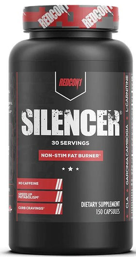 Redcon1 Silencer Stimulant Free Fat Burner 120 Capsules|Fat Burner|Mass For Life|