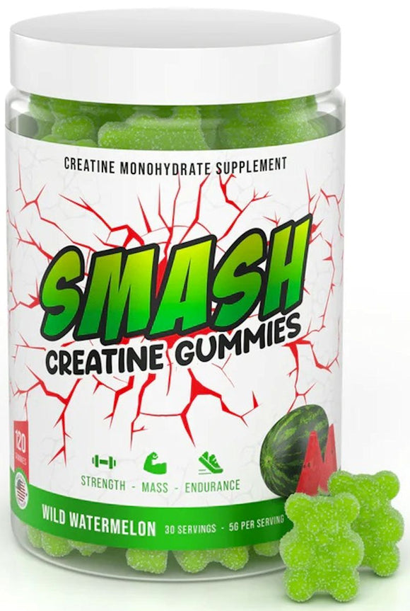 Smash Creatine Gummies 120 ct|Creatine|Mass For Life|
