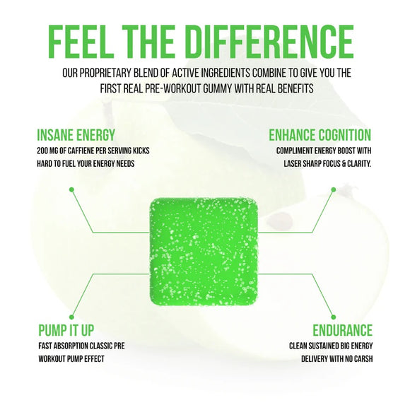 Smash Pre-Workout Gummies, Great Taste|Pre Workout|Mass For Life|