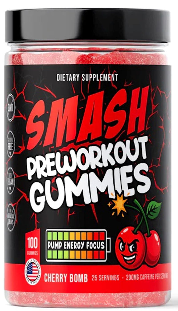 Smash Pre-Workout Gummies, Great Taste|Pre Workout|Mass For Life|