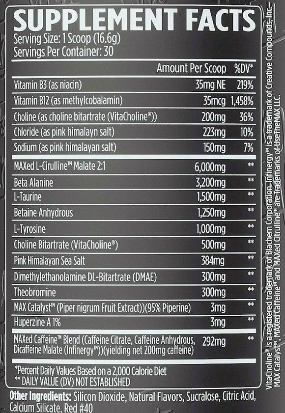 VMI Sports KXR Stacked Pre Workout|Pre Workout|Mass For Life|