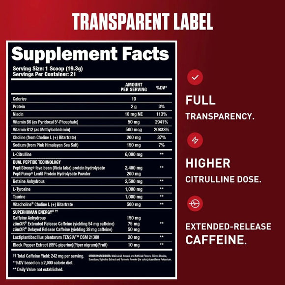 Alpha Lion Superhuman Jacked Hardcore Pre-Workout