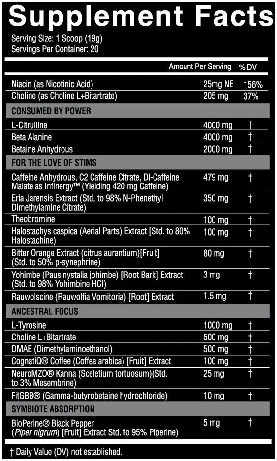 NutriFitt Symbiote Extreme Pre Workout 