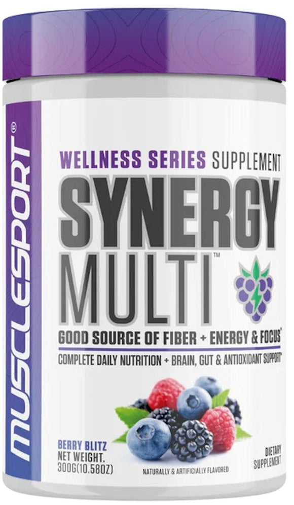 MuscleSport Synergy Multivitamin Powder, Greens, Aminos, Antioxidants|Multi Vitamin|Mass For Life|