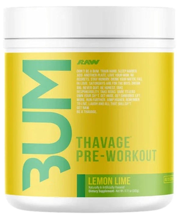 Raw Nutrition Thavage Pre-Workout 40 servings|Pre-Workout|Mass For Life|