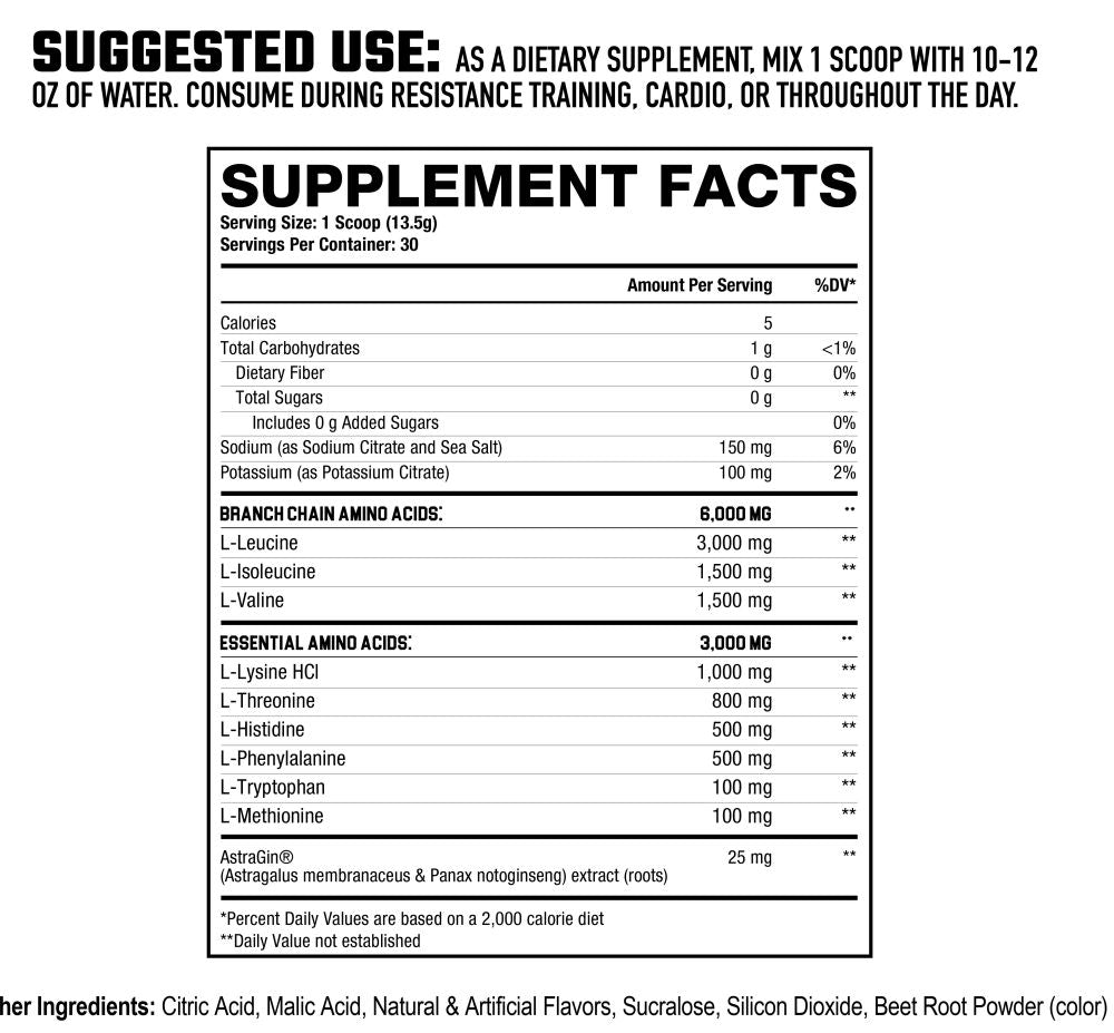 Axe & Sledge The Grind EAAs+ Hydration fact