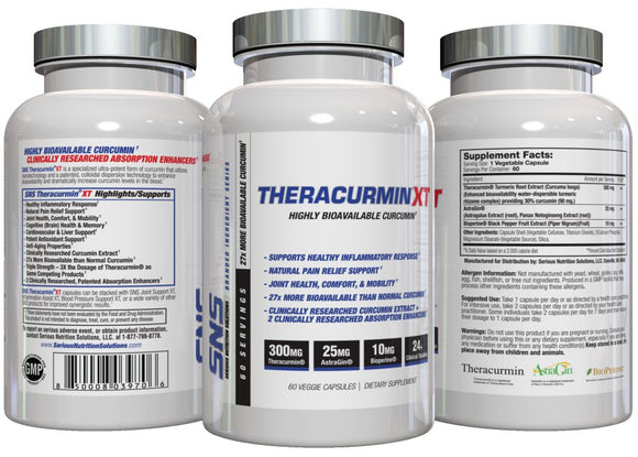 SNS Serious Nutrition Solutions Theracurmin XT - 60 Capsules|Joint Support|Mass For Life|